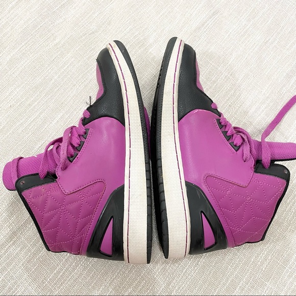 Jordan Youth 1 Flight 3 High Top Sneakers Purple youth Size 6.5 = women's size 8 - Picture 8 of 11